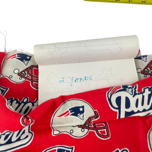 New England Patriots NFL Licensed Cotton Fabric 2 Yards Long 60" Wide - Picture 4 of 4